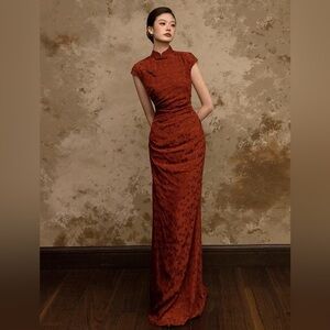 Elegant Red Evening Gown